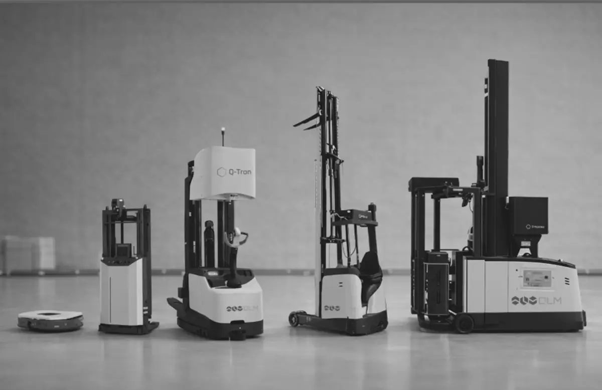 Automated mobile robots used in warehouse logistics and material transport